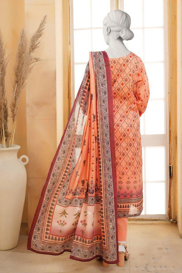 Oriens Digital Print Lawn`25 D#808 (D Peach)