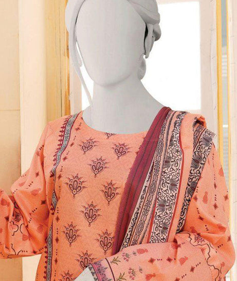 Oriens Digital Print Lawn`25 D#808 (D Peach)