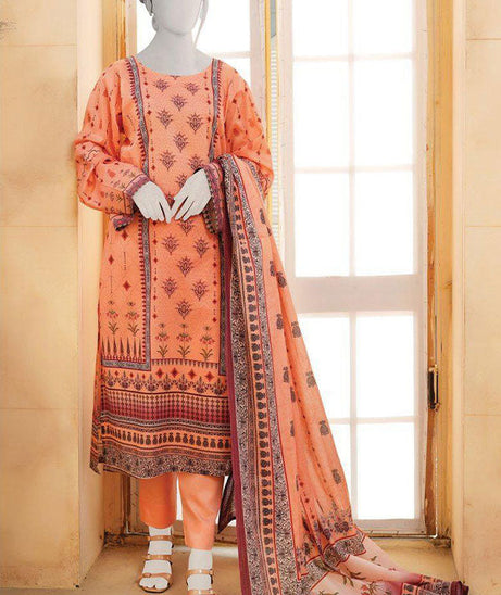 Oriens Digital Print Lawn`25 D#808 (D Peach)