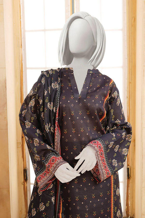 Oriens Digital Print Lawn`25 D#809 (Black)