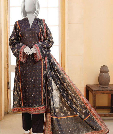 Oriens Digital Print Lawn`25 D#809 (Black)