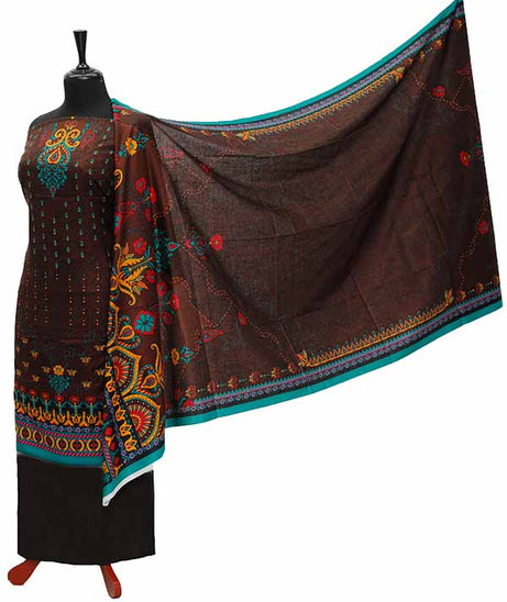 Oriens Print Lawn`21 D#901 (Chocolate)