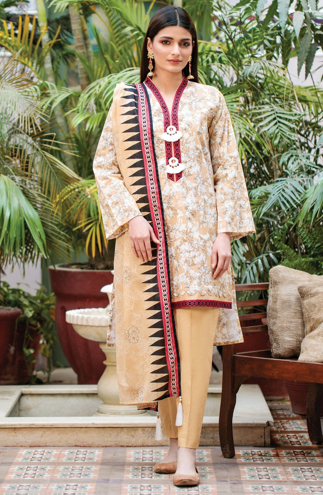 Orient Summer Lawn 3Pcs`21 OTL#03 (Beige)