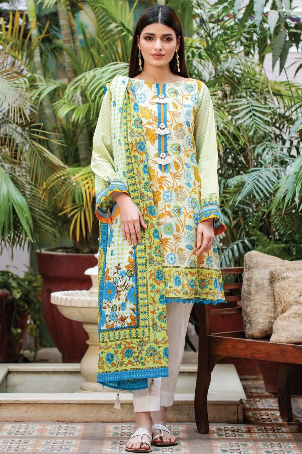Orient Summer Lawn 3Pcs`21 OTL#06 (Blue)