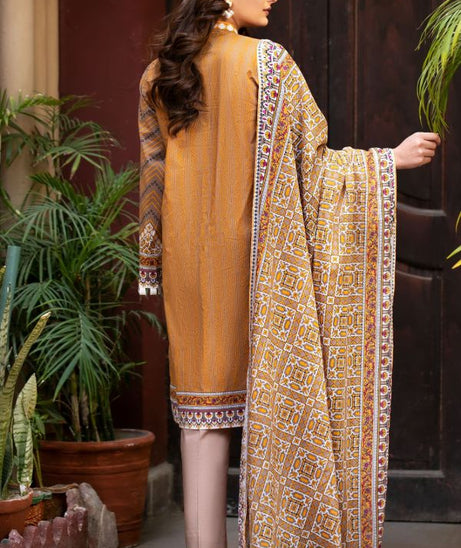 Orient Summer Lawn 3Pcs`21 OTL#11 (Brown)
