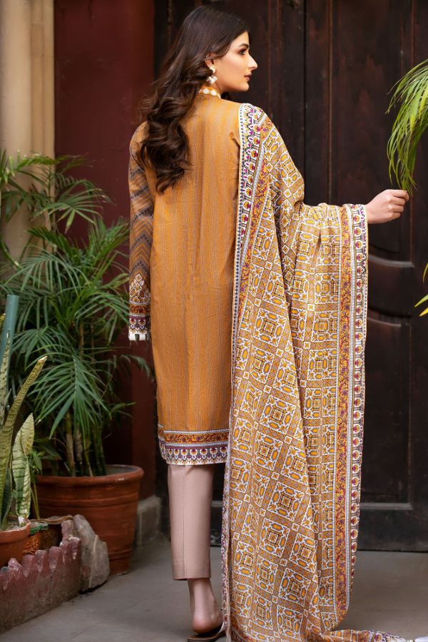 Orient Summer Lawn 3Pcs`21 OTL#11 (Brown)