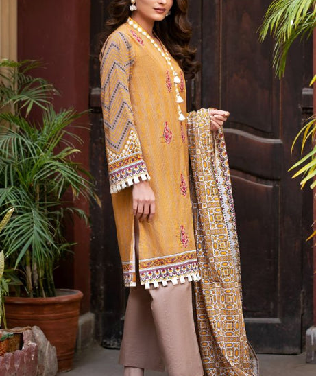 Orient Summer Lawn 3Pcs`21 OTL#11 (Brown)