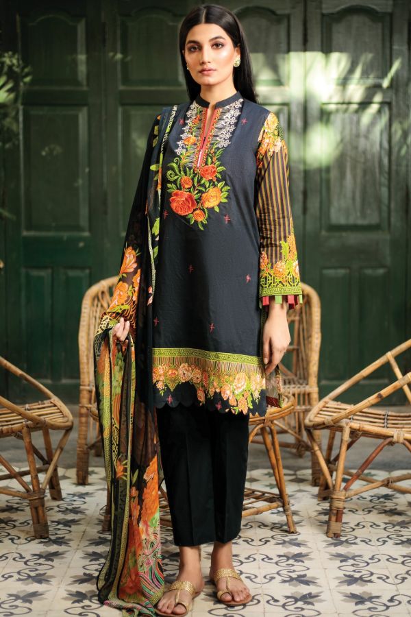 Orient Summer Lawn 3Pcs`21 OTL#20 (Black)