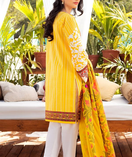 Orient Summer Lawn 3Pcs`21 OTL#141 (Yellow)