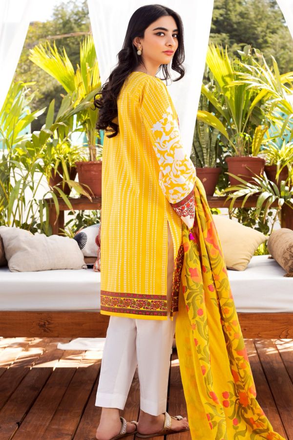 Orient Summer Lawn 3Pcs`21 OTL#141 (Yellow)