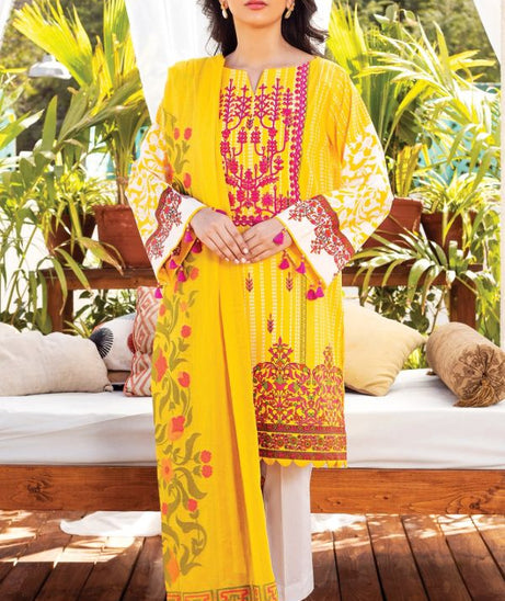 Orient Summer Lawn 3Pcs`21 OTL#141 (Yellow)