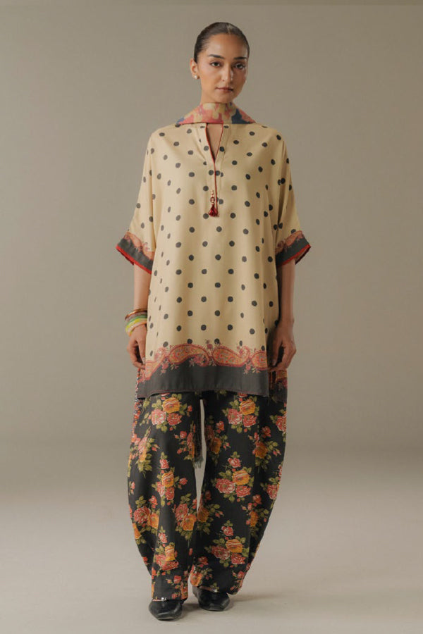 Coco By Zara Shahjahan Prints V-5`25 (D#3B)