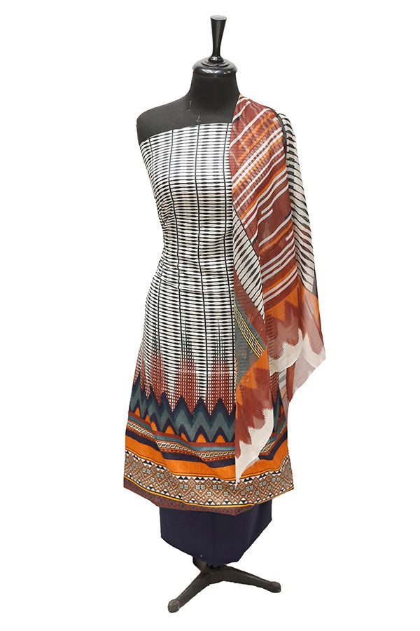 Print Lawn Chiffon Dupatta 3Pcs D#3-2