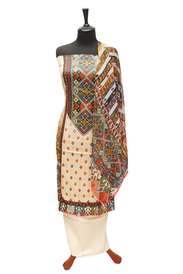 Print Lawn Chiffon Dupatta 3Pcs D#3-9