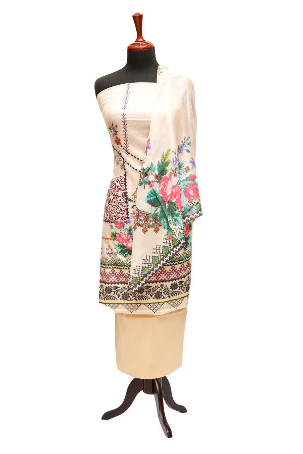 Print Lawn Silk Dupatta 3Pcs D#1-21