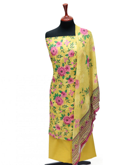 Puri Print Lawn C/Dupatta`25 D#7035 (Mustard)