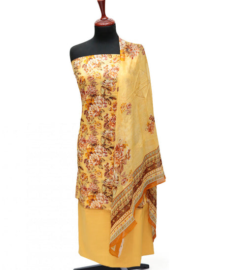 Puri Print Lawn C/Dupatta`25 D#7035 (Yellow)