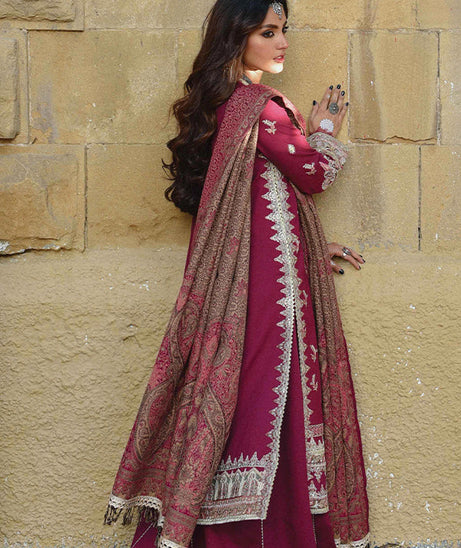 Qalamkar Sayonee Luxury Shawl Collection'22 K#04 SAMREEN
