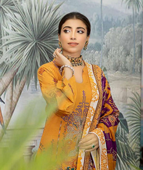 RA Aafreen Emb Slub Linen`22 D#4
