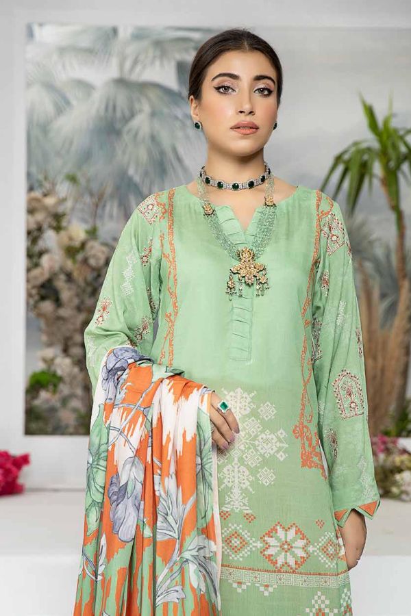 RA Aafreen Emb Slub Linen`22 D#7
