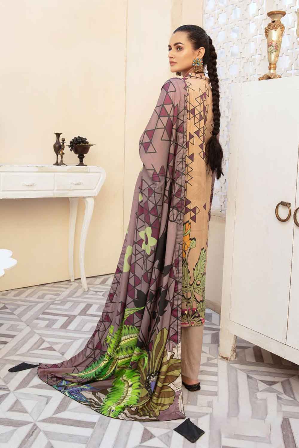 RA Bano Emb Corduroy Shawl'21 AF#57