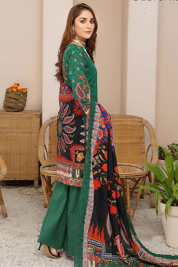 RA Mashal D/Print Slub Khaddar`21 D#03