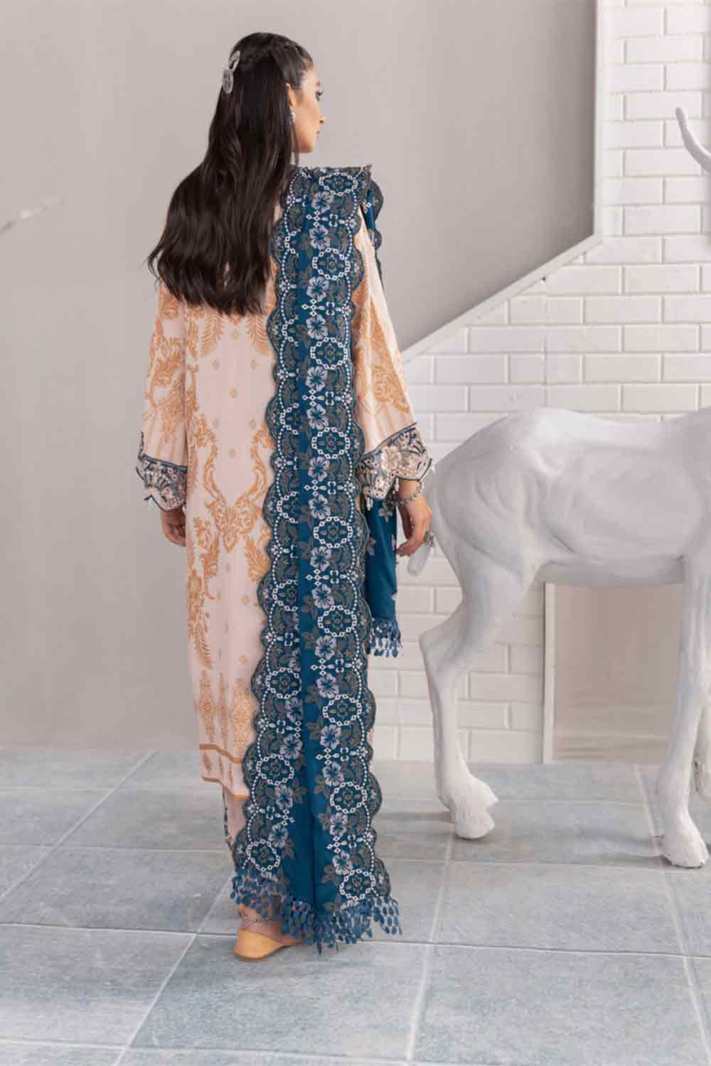RA Nureh Emb Jacquard L/Peach'21 Vol-3 J#7