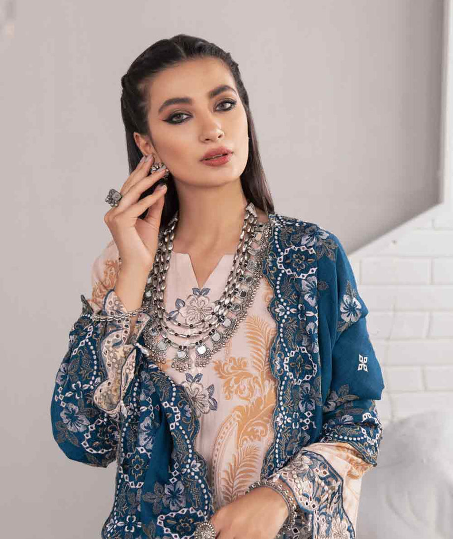 RA Nureh Emb Jacquard L/Peach'21 Vol-3 J#7