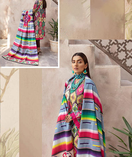 RA Zarki`s Printed Khaddar`21 D#09
