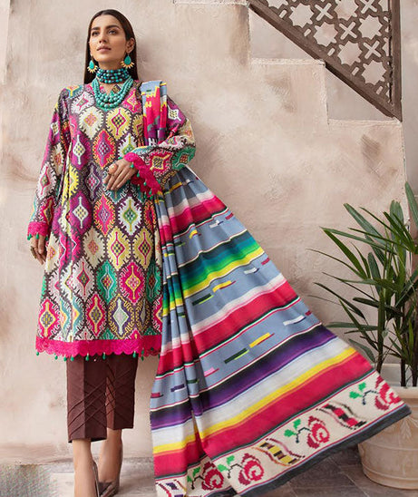 RA Zarki`s Printed Khaddar`21 D#09