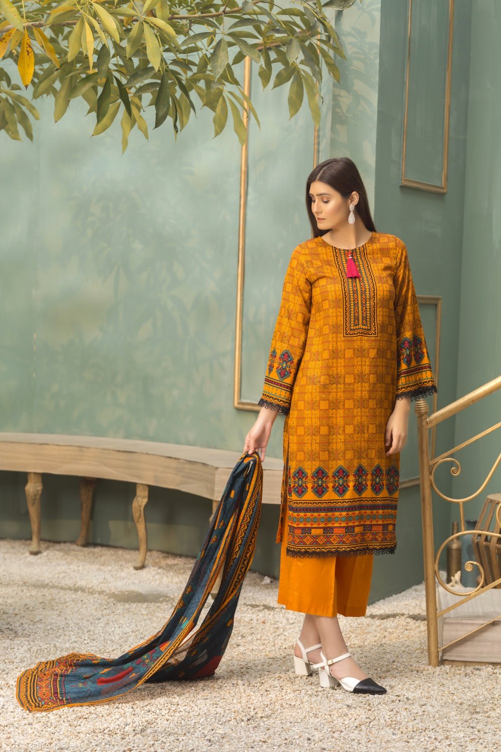 Ittehad Crystal Lawn'21 D # 21135 Rust