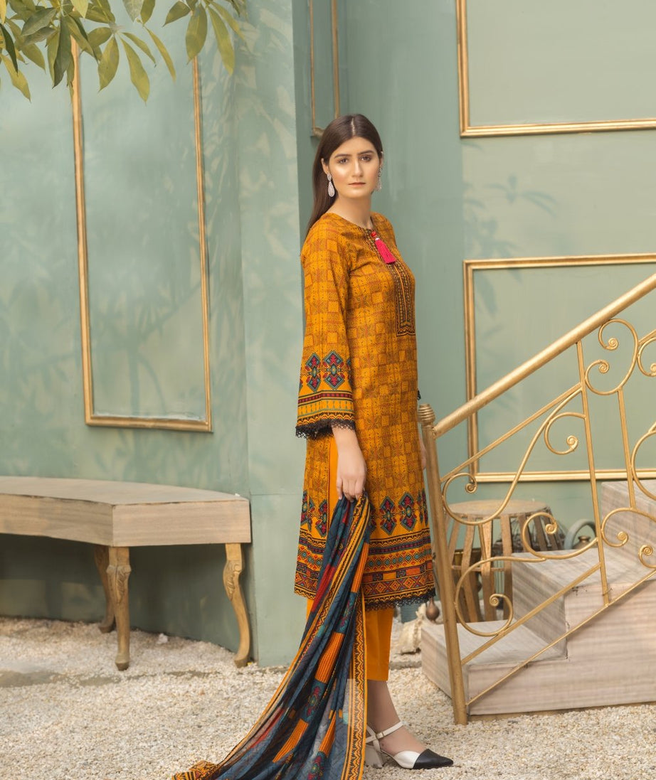 Ittehad Crystal Lawn'21 D # 21135 Rust