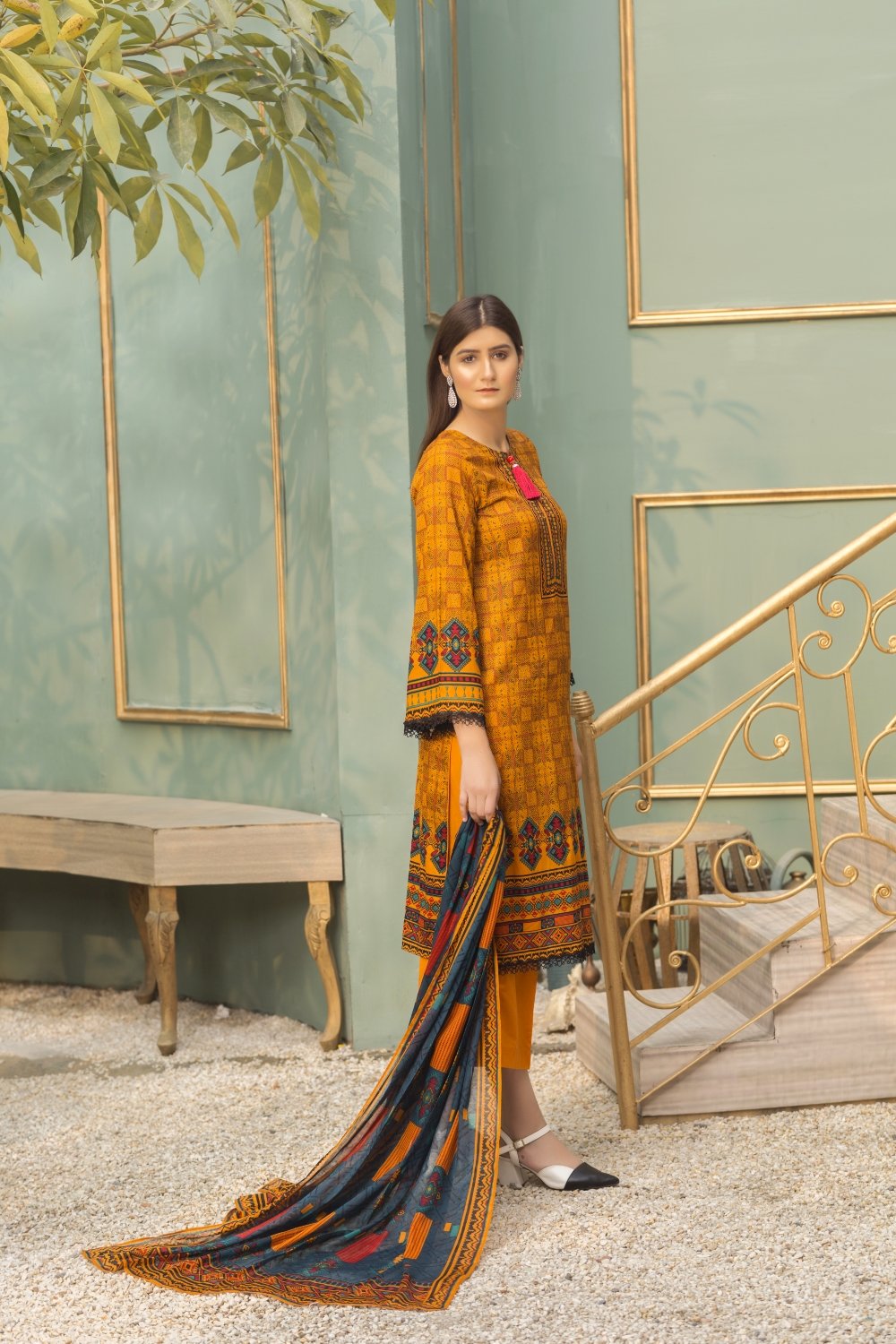 Ittehad Crystal Lawn'21 D # 21135 Rust