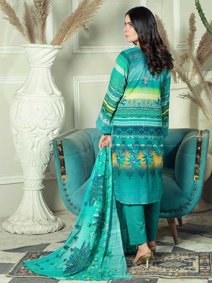 Aalaya R/Mehtab Emb Lawn`23 D#1 (Sea Green)