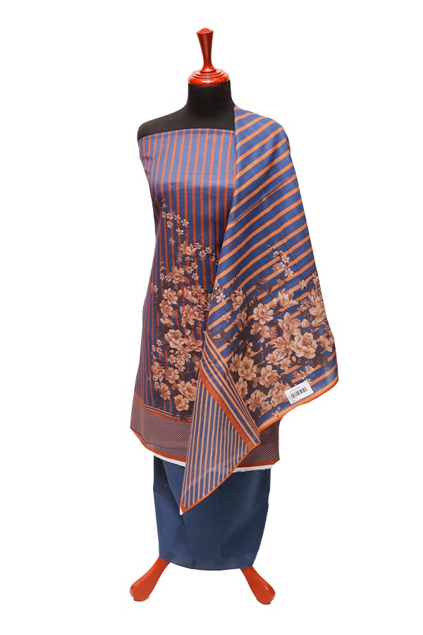 Royal Designer Lawn`22 D#19017 N Blue