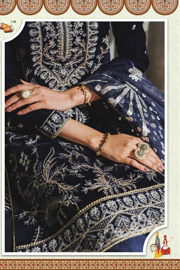 Rang Rasiya Tehwaar Luxury Velvet Wedding Collection'22 D#1 (FAIRUZAH)