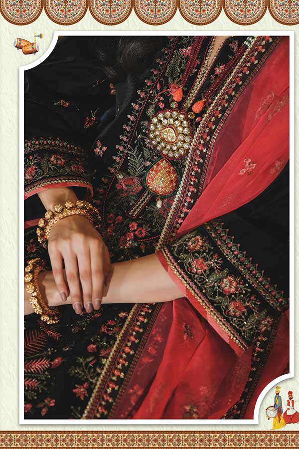 Rang Rasiya Tehwaar Luxury Velvet Wedding Collection'22 D#6 (GULMEENA)