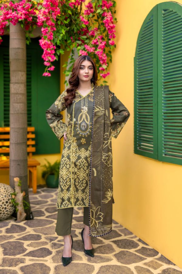 Rahat Premium Lawn`26 (Vol-3) D#01 B-Green