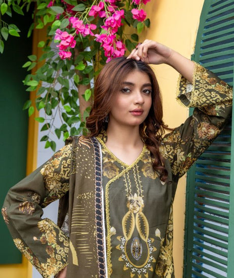 Rahat Premium Lawn`26 (Vol-3) D#01 B-Green