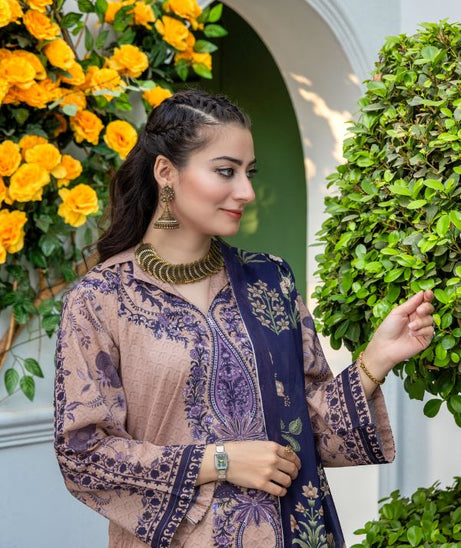 Rahat Premium Lawn`26 (Vol-3) D#01 L-BROWN