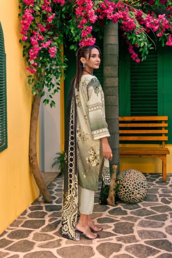 Rahat Premium Lawn`26 (Vol-3) D#01 M-GREEN