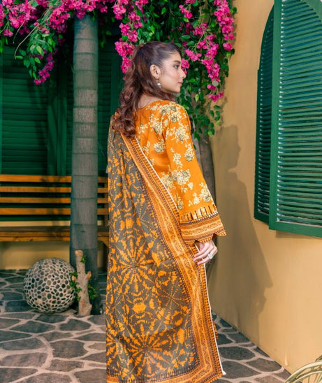 Rahat Premium Lawn`26 (Vol-3) D#01 MUSTARD