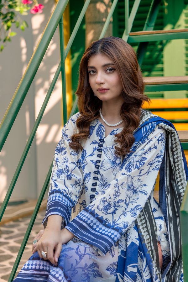 Rahat Premium Lawn`26 (Vol-3) D#01 WHITE