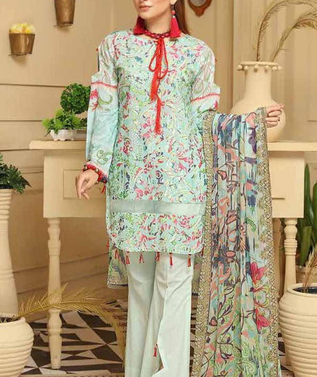 Rangoli Lawn Chiffon Dupatta`21 V#4 D#9