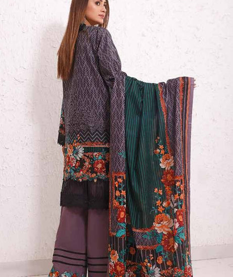 Roshni Print Lawn`22 D#901 D Grey