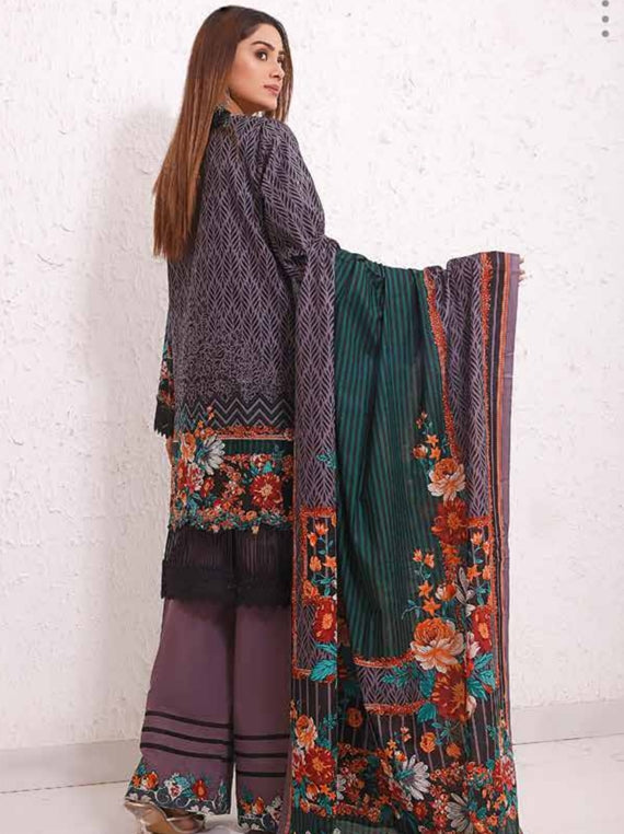 Roshni Print Lawn`22 D#901 D Grey