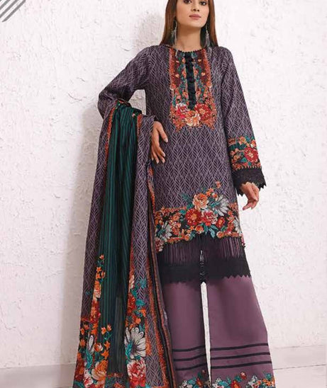 Roshni Print Lawn`22 D#901 D Grey