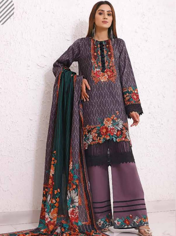 Roshni Print Lawn`22 D#901 D Grey