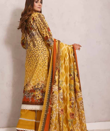 Roshni Print Lawn`22 D#902 Golden