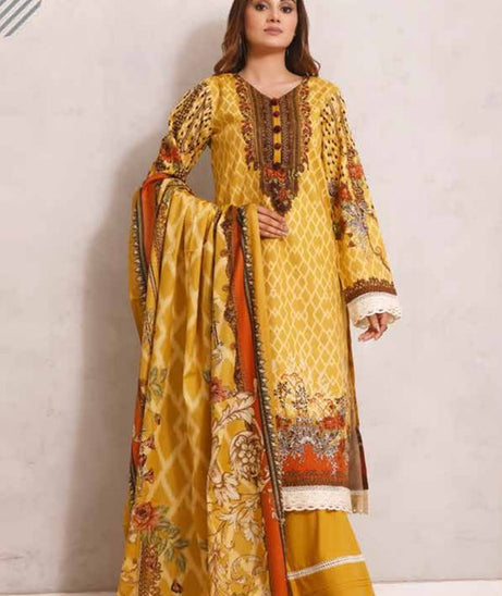 Roshni Print Lawn`22 D#902 Golden